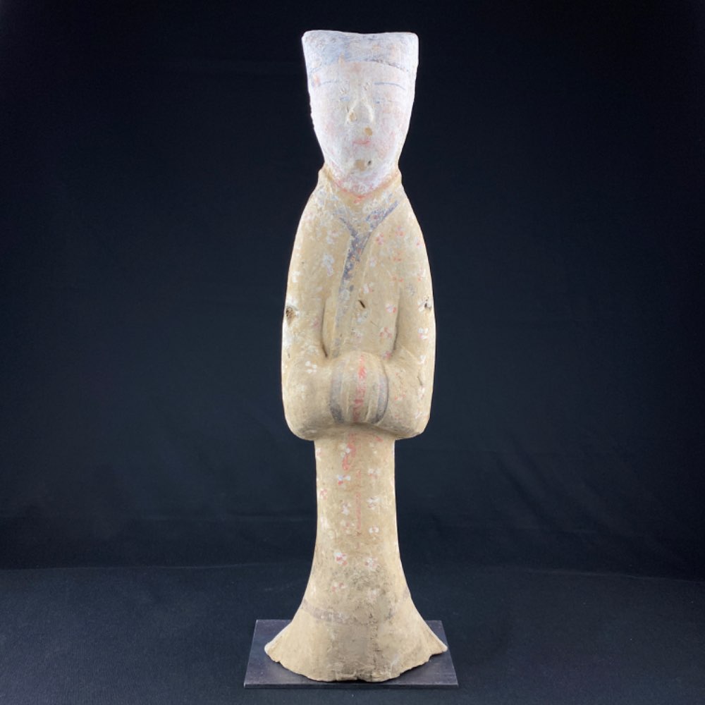 Large court lady of the Han Dynasty in terracotta, TL tested