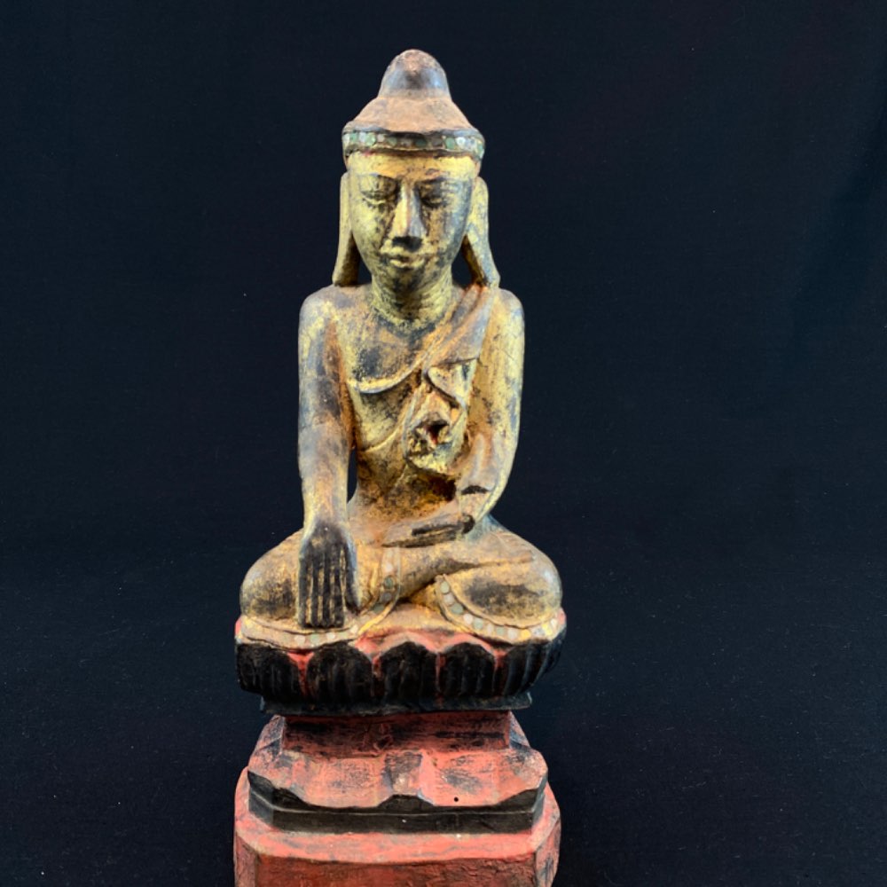 Mandalay Buddha from wood 18th century Myanmar