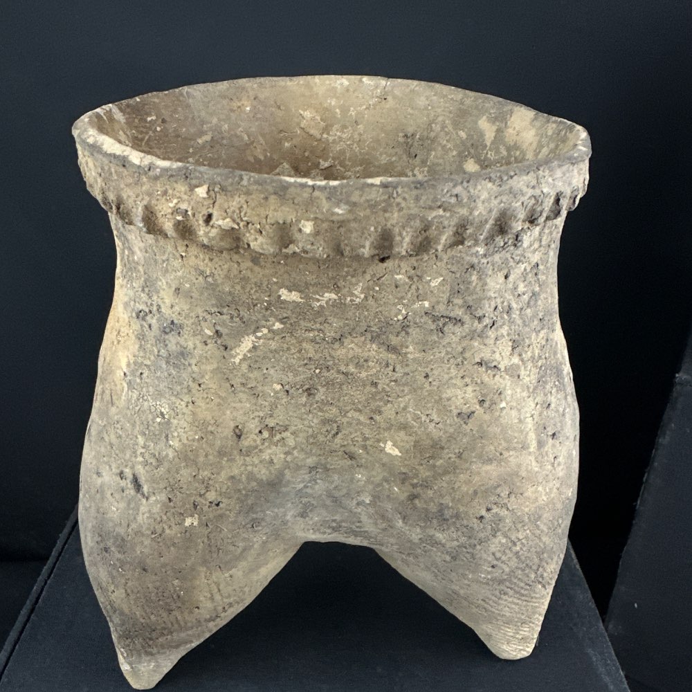 Pottery tripot (called Li) from neolithic period (2000-1000 BC) China