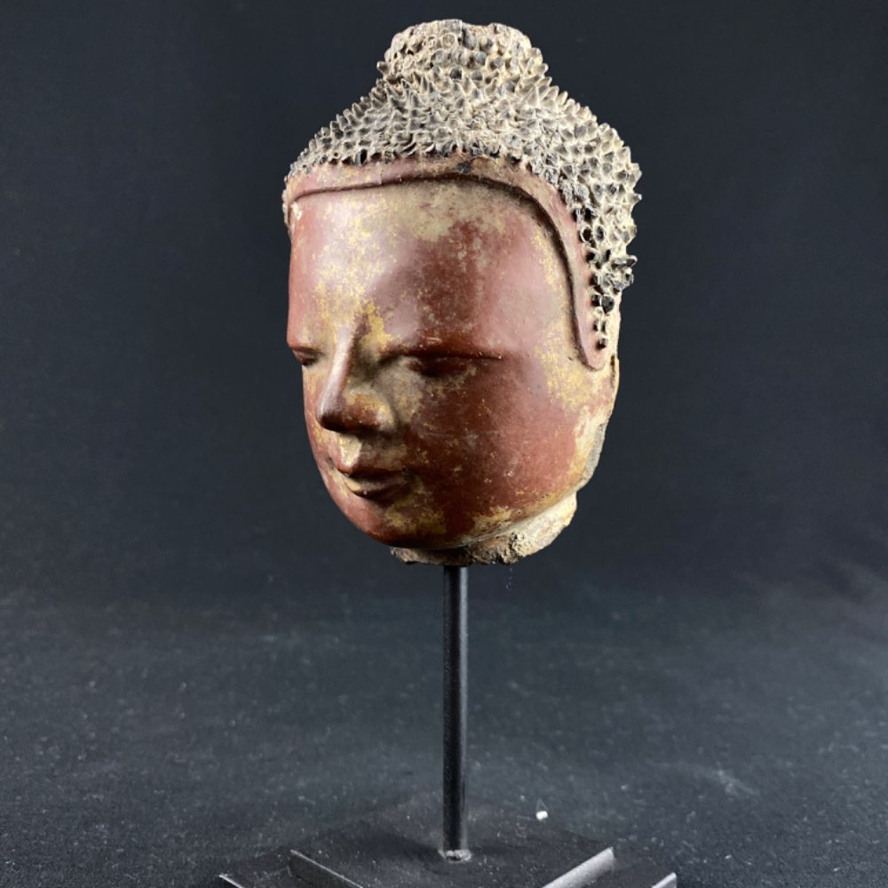 Shan Buddha's head of lacquer 17th-18th century