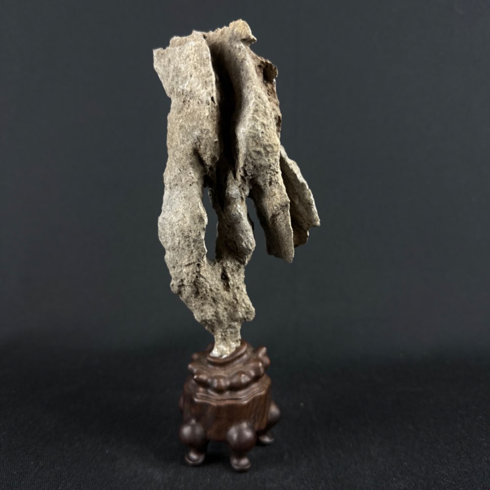 Small Chinese Ying rock on stand from the Qing Dynasty