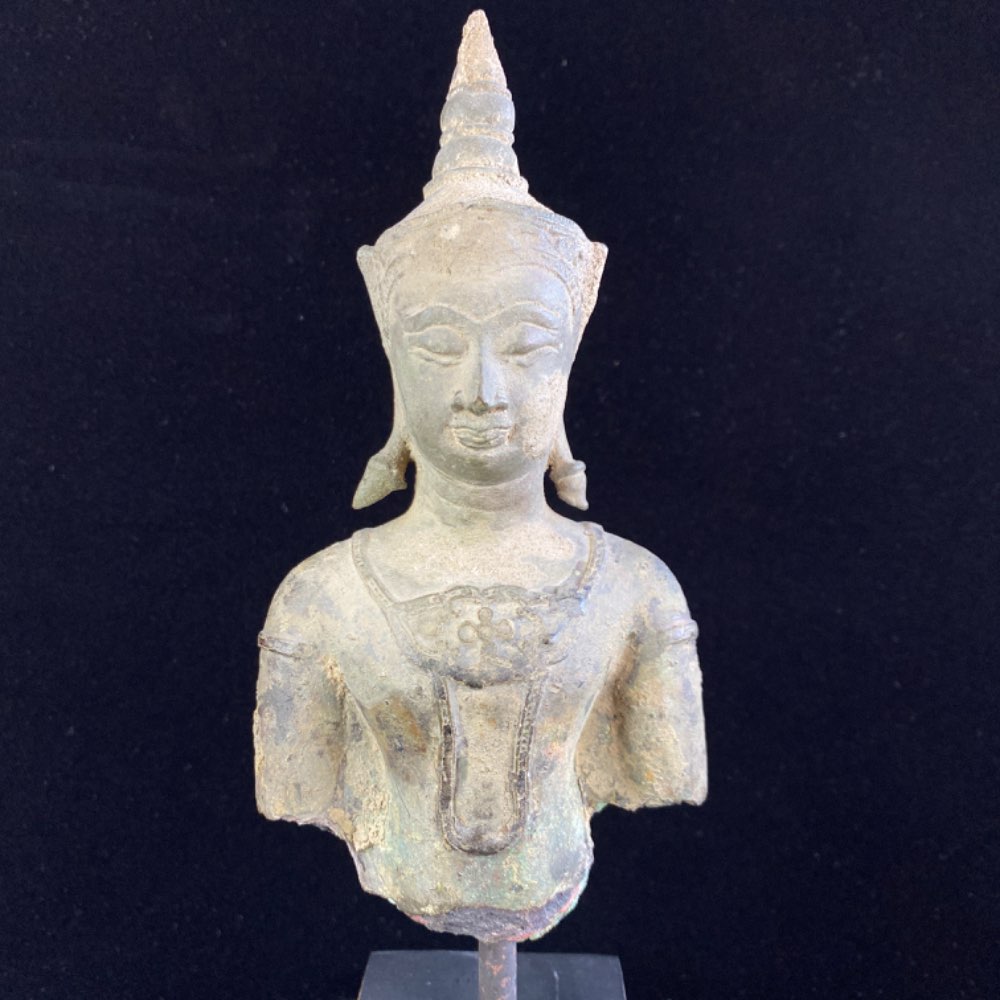 Thai bronze Buddha torso from Ayutthaya C16th-C17th