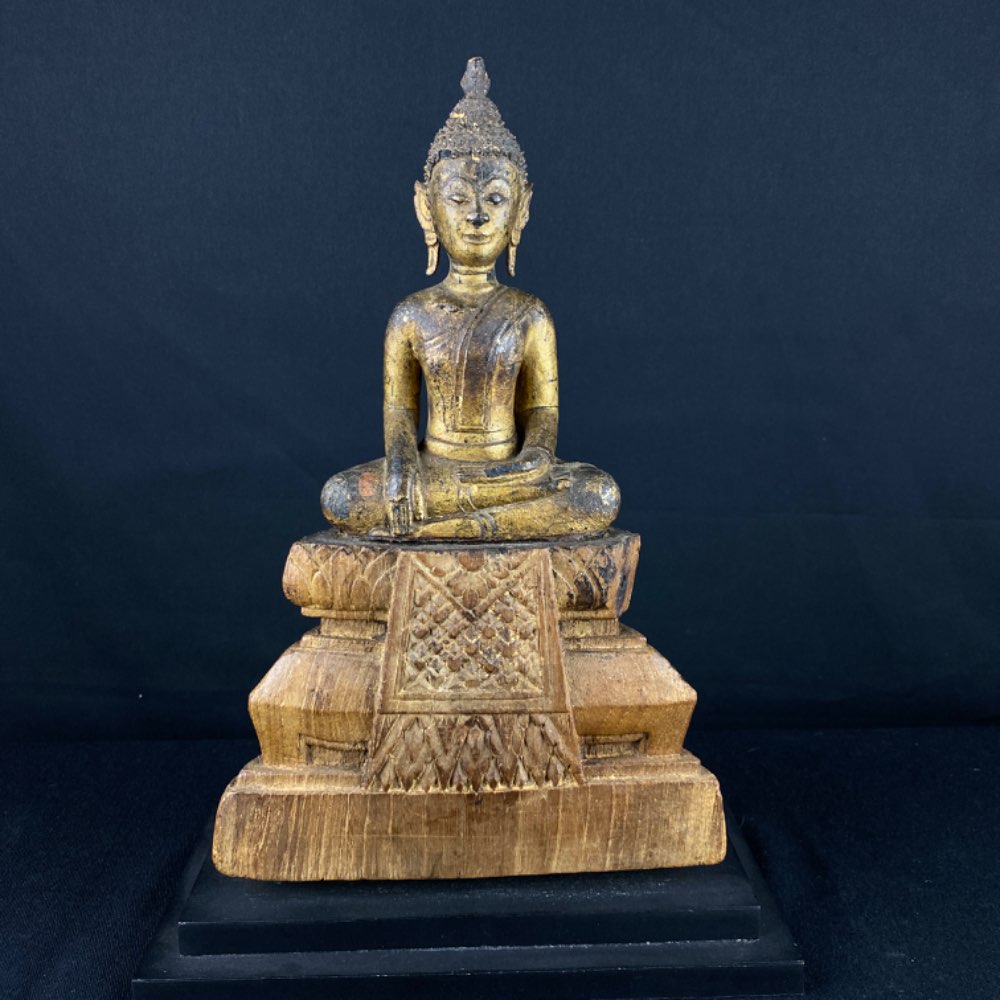 Thai Rattanakosin wooden Buddha C18th-C19th