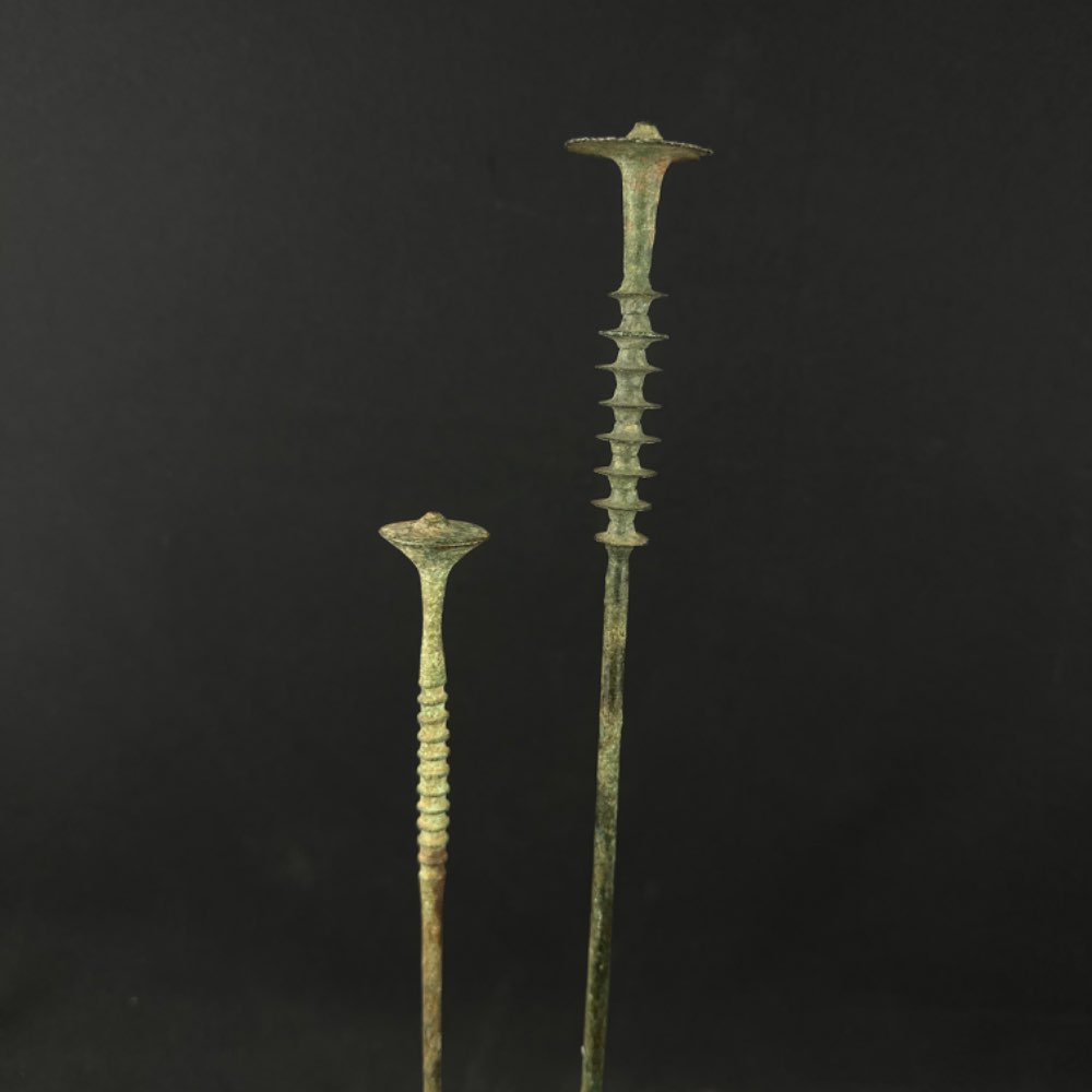 Unique bronze tattoo needles from Majapahit Indonesia, around 14th Century