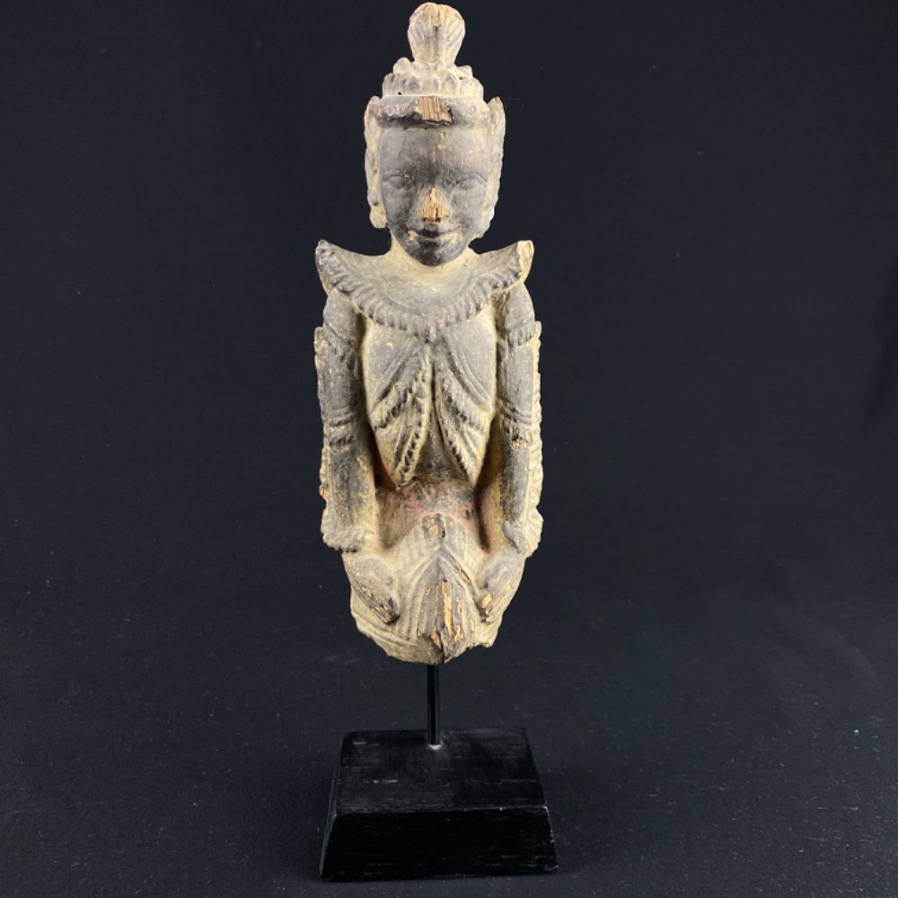 Wooden Deity from Myanmar of a big panel, Mandalay style